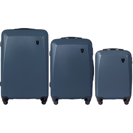 ZESTAW 3 WALIZEK WINGS PLOVER DARK BLUE ze sklepu WINGS w kategorii Walizki - zdjęcie 175209184