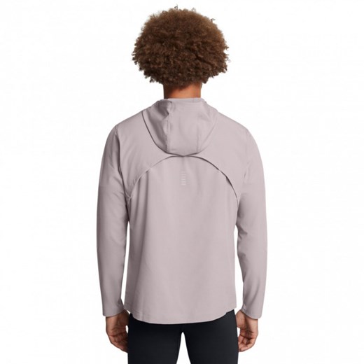 Męska kurtka do biegania Under Armour UA Outrun The Storm Jacket - beżowa ze sklepu Sportstylestory.com w kategorii Kurtki męskie - zdjęcie 175209382