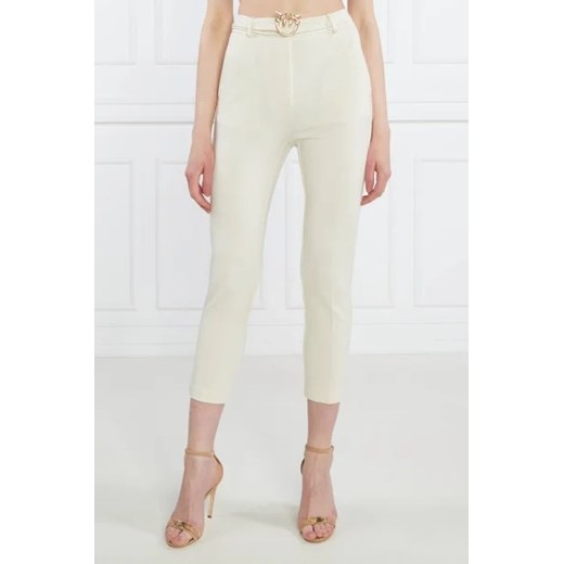 Pinko Spodnie z paskiem POTENZA | Cropped Fit ze sklepu Gomez Fashion Store w kategorii Spodnie damskie - zdjęcie 175212901
