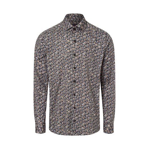 Finshley & Harding Męska koszula biznesowa Mężczyźni Slim Fit Bawełna jodłowy wzorzysty ze sklepu vangraaf w kategorii Koszule męskie - zdjęcie 175213373