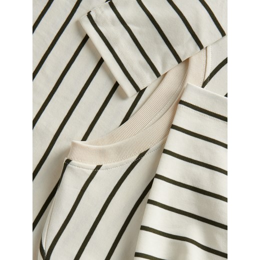 Bluzka damska Reserved z długim rękawem casual wielokolorowa z okrągłym dekoltem 