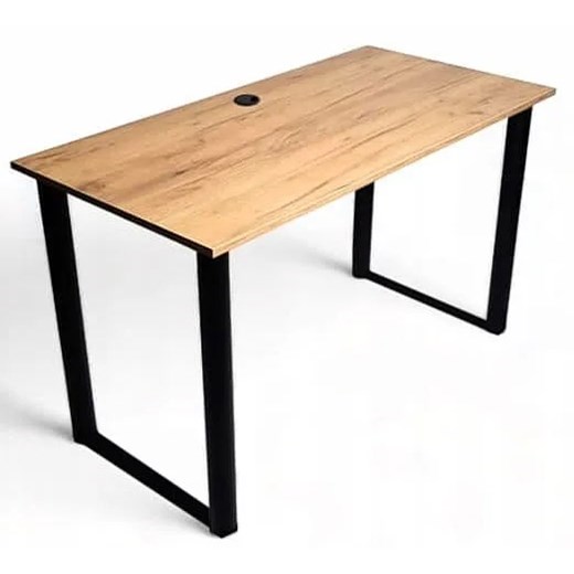 Industrialne biurko do pracy 120x60 dąb craft złoty - Trilox ze sklepu Edinos.pl w kategorii Dom - zdjęcie 175215971