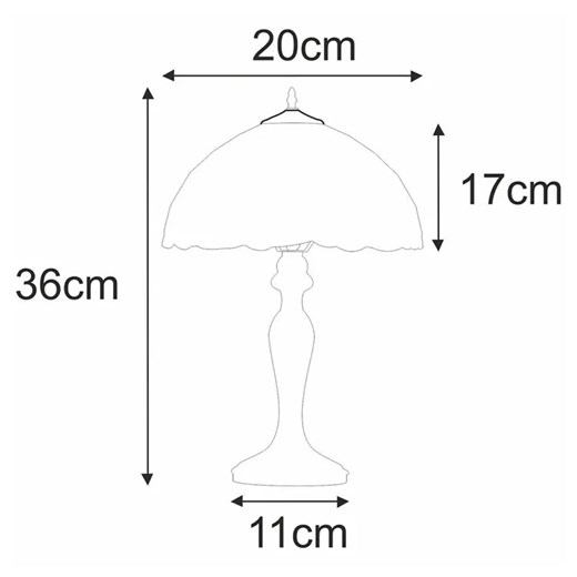 Klasyczna lampka stołowa witrażowa - S950-Lisano Lumes One Size Edinos.pl