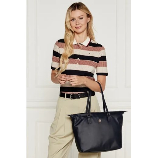 Shopper bag Tommy Hilfiger ze skóry ekologicznej