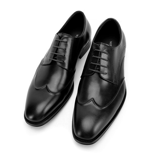 Męskie derby skórzane klasyczne czarne ze sklepu WITTCHEN w kategorii Buty eleganckie męskie - zdjęcie 175224244
