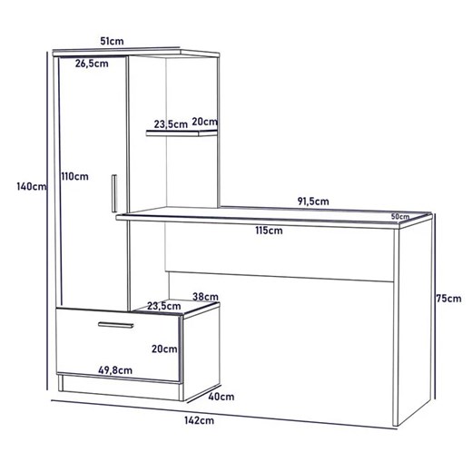 Biurko/sekretarzyk Elior 