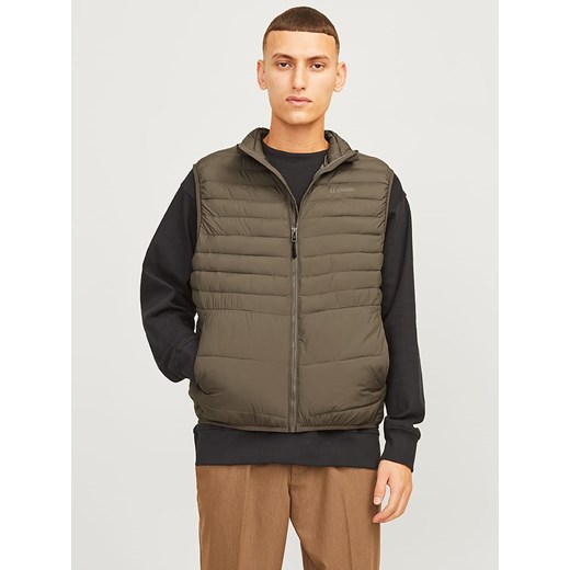Jack &amp; Jones Kamizelka pikowana &quot;Estate&quot; w kolorze szarobrązowym ze sklepu Limango Polska w kategorii Kamizelki męskie - zdjęcie 175228260