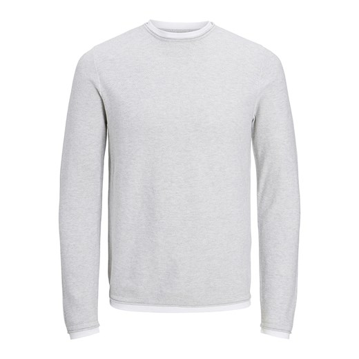 Jack &amp; Jones Sweter w kolorze jasnoszarym ze sklepu Limango Polska w kategorii Swetry męskie - zdjęcie 175228372