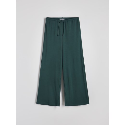 Reserved - Dzianinowe spodnie z modalem - zielony Reserved S Reserved