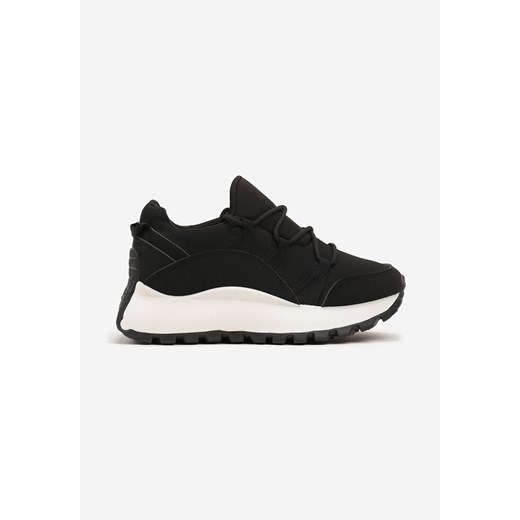 Czarne Sneakersy na Platformie z Sznurowaniem w Stylu Śniegowców Zinleira Renee 40 wyprzedaż renee.pl