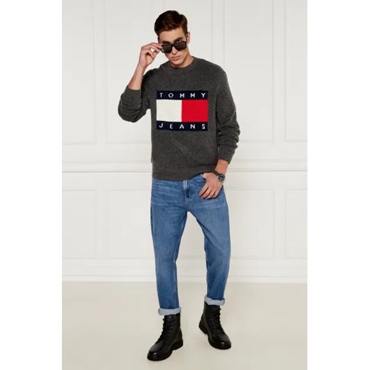 Tommy Jeans Sweter | Regular Fit | z dodatkiem wełny Tommy Jeans L promocja Gomez Fashion Store