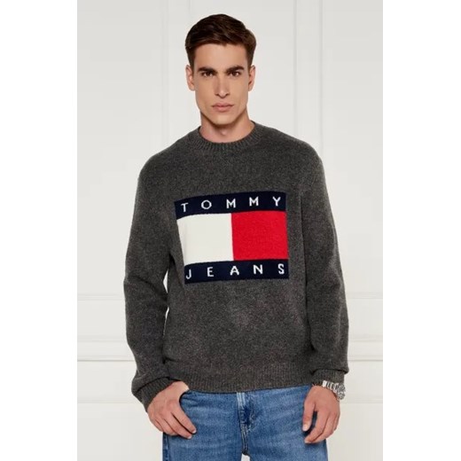 Tommy Jeans Sweter | Regular Fit | z dodatkiem wełny ze sklepu Gomez Fashion Store w kategorii Swetry męskie - zdjęcie 175231703