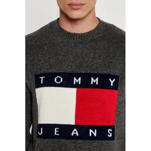 Tommy Jeans Sweter | Regular Fit | z dodatkiem wełny Tommy Jeans L okazyjna cena Gomez Fashion Store