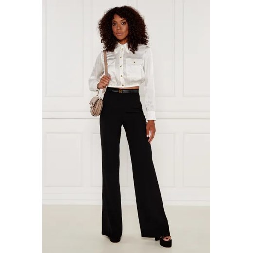 Elisabetta Franchi Spodnie z paskiem | flare fit Elisabetta Franchi 40 Gomez Fashion Store wyprzedaż