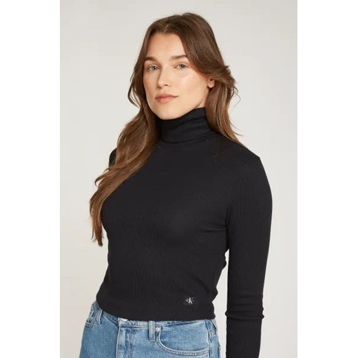 Bluzka damska Calvin Klein z golfem z długim rękawem