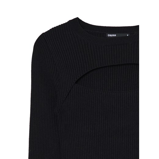 Cropp - Czarny sweter z wycięciem z przodu - czarny Cropp L Cropp