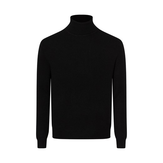 Andrew James Męski sweter z czystego kaszmiru Mężczyźni drobna dzianina czarny M vangraaf