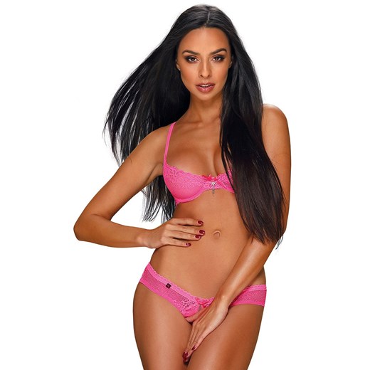 Alabastra komplet 2-częściowy otwarty, Kolor różowy, Rozmiar 2XL, Obsessive ze sklepu Intymna w kategorii Komplety bielizny damskiej - zdjęcie 175249270