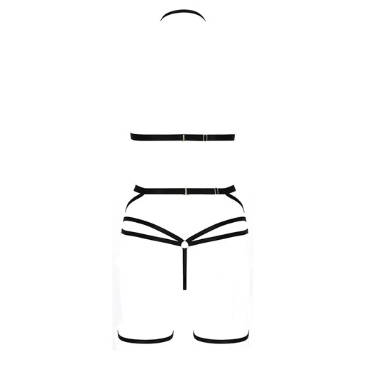 Komplet otwarty czarne pasy harness Morgan, Kolor czarny, Rozmiar S/M, Passion ze sklepu Intymna w kategorii Komplety bielizny damskiej - zdjęcie 175249681