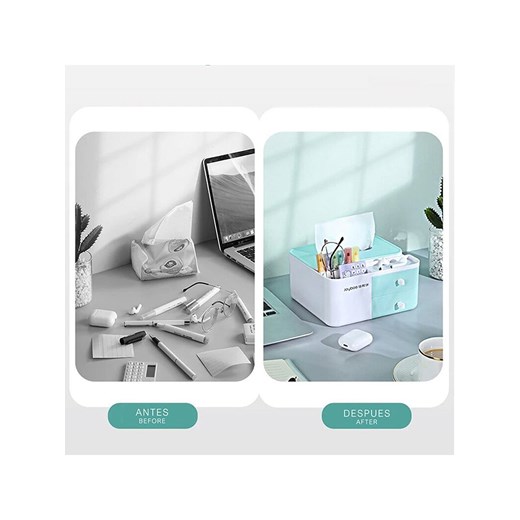 Joybos Organizer w kolorze biało-turkusowym - 30,6 x 12,5 x 14 cm Joybos onesize Limango Polska okazyjna cena