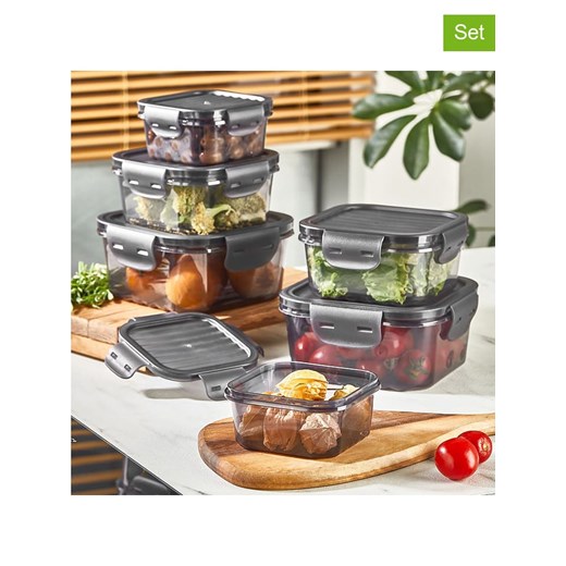 Violeta Home Pojemniki (6 szt.) w kolorze antracytowym ze sklepu Limango Polska w kategorii Pojemniki kuchenne - zdjęcie 175250711