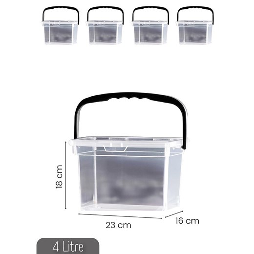 Violeta Home Pojemniki (4 szt.) - 16 x 23 x 18 cm Violeta Home onesize wyprzedaż Limango Polska