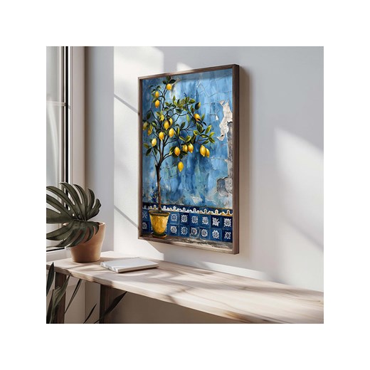 ABERTO DESIGN Druk artystyczny w drewnianej ramce - 70 x 50 cm Aberto Design onesize okazja Limango Polska