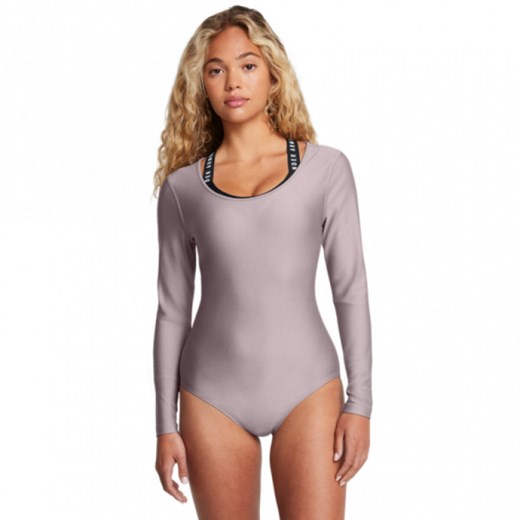 Damskie body treningowe Under Armour Vanish Leotard - beżowe ze sklepu Sportstylestory.com w kategorii Body damskie - zdjęcie 175254142