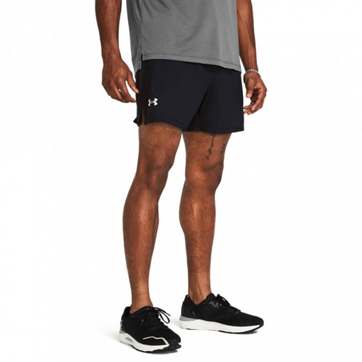 Męskie spodenki do biegania Under Armour UA Launch 5\'\' Unlined Shorts - czarne ze sklepu Sportstylestory.com w kategorii Spodenki męskie - zdjęcie 175254172