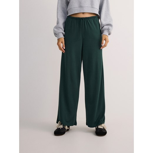 Reserved - Dzianinowe spodnie z modalem - zielony Reserved S Reserved