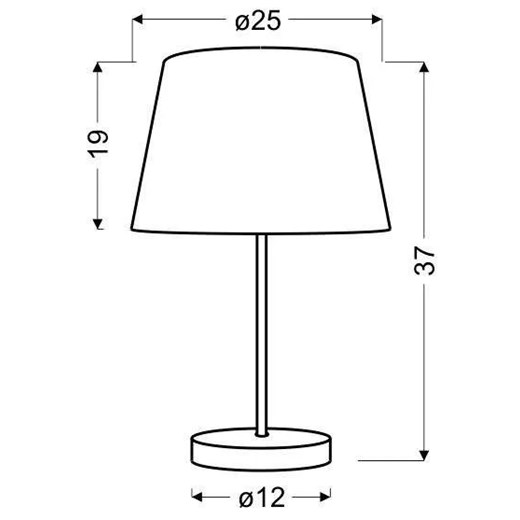 Pomarańczowa lampa stołowa z owalnym kloszem - V166-Elopi Lumes One Size Edinos.pl