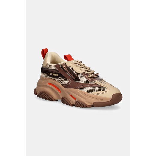 Steve Madden sneakersy Possession-E kolor brązowy SM19000033 ze sklepu ANSWEAR.com w kategorii Buty sportowe damskie - zdjęcie 175263043