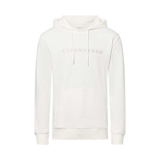 Lindbergh Męska bluza z kapturem Mężczyźni Bawełna écru nadruk ze sklepu vangraaf w kategorii Bluzy męskie - zdjęcie 175263932