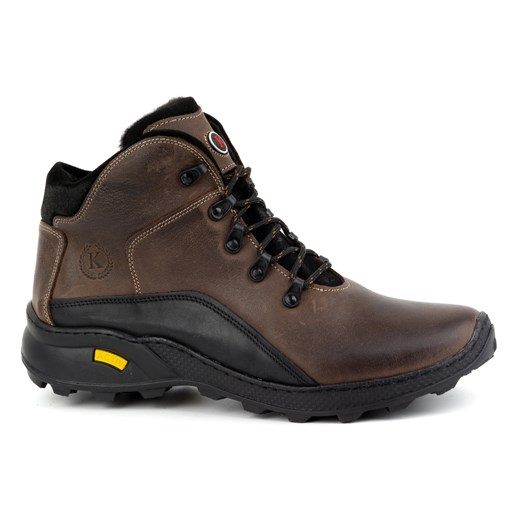KOMODO Buty męskie trzewiki skórzane zimowe 903K brązowe ze sklepu ButyModne.pl w kategorii Buty trekkingowe męskie - zdjęcie 175272504