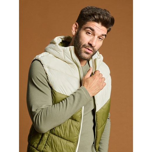 Sinsay - Kamizelka puffer - zielony Sinsay XL Sinsay