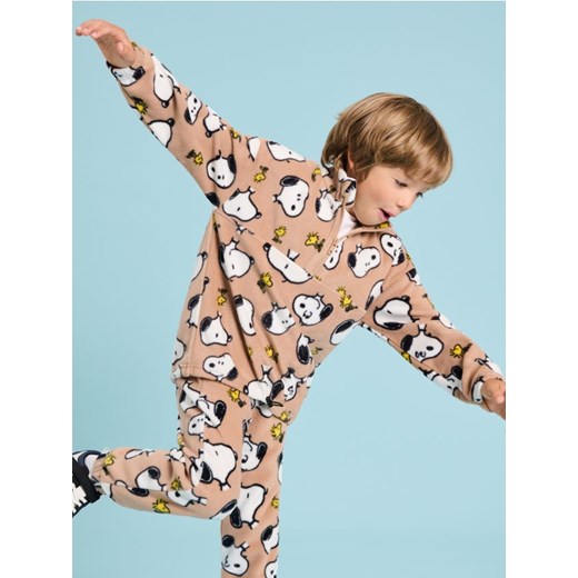 Sinsay - Komplet sportowy z polaru Snoopy - beżowy Sinsay 116 Sinsay