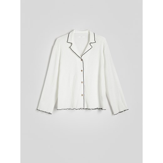 Reserved - Góra od piżamy - złamana biel Reserved S Reserved