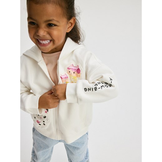 Reserved - Bluza z kapturem Koci Domek Gabi - złamana biel Reserved 5-2 lata) Reserved
