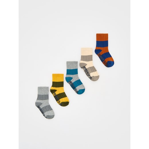Reserved - Skarpetki 5 pack - ciemnoszary ze sklepu Reserved w kategorii Skarpetki dziecięce - zdjęcie 175278872