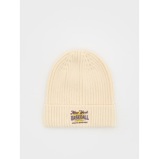Reserved - Bawełniana czapka z naszywką - złamana biel ze sklepu Reserved w kategorii Czapki dziecięce - zdjęcie 175278922