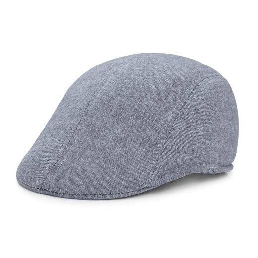 Lekki Kaszkiet Męski - Pako Jeans - Niebieski Melanż CPAPJNSKASZKIET90702 ze sklepu JegoSzafa.pl w kategorii Kaszkiety męskie - zdjęcie 175280354