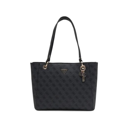 Shopper bag czarna Guess mieszcząca a4 elegancka