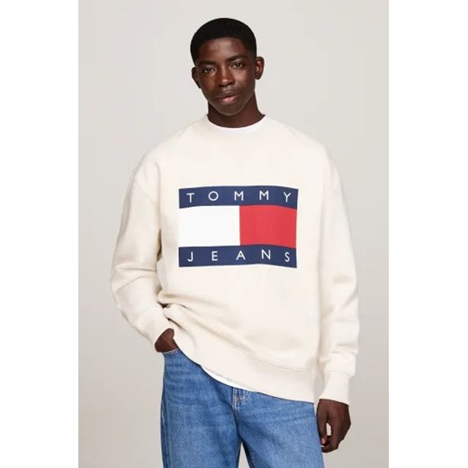 Bluza męska Tommy Jeans beżowa z napisem