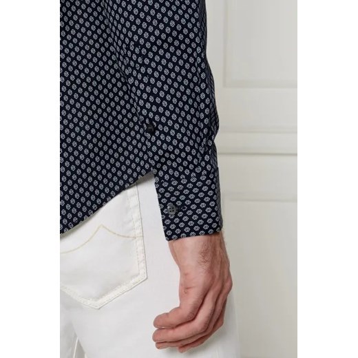 Koszula męska Calvin Klein casual granatowa z długim rękawem