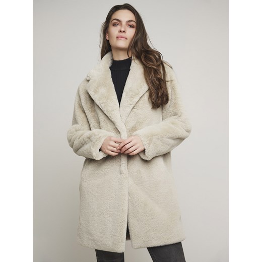 Krótki elegancki płaszcz z ekofutra Rino & Pelle Geppe Rino & Pelle 38 Eye For Fashion
