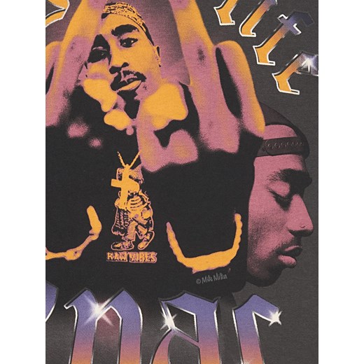 Cropp - Szary T-shirt z nadrukiem Tupac - szary Cropp XL Cropp