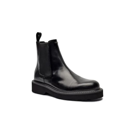 Buty zimowe męskie Kenzo skórzane bez zapięcia