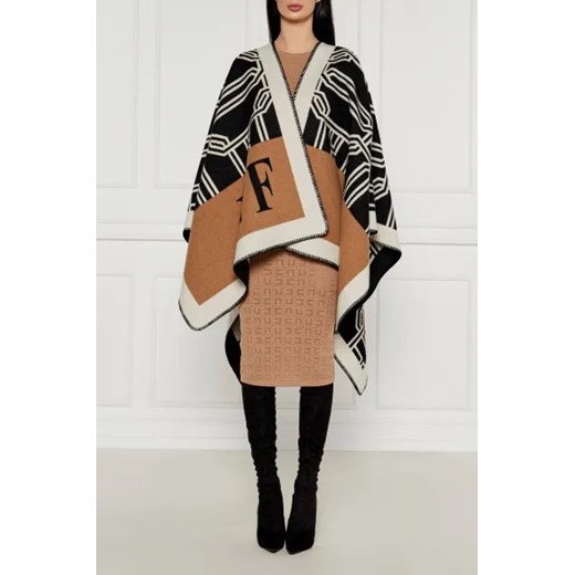 Elisabetta Franchi Ponczo | Loose fit | z dodatkiem wełny ze sklepu Gomez Fashion Store w kategorii Poncza - zdjęcie 175304080