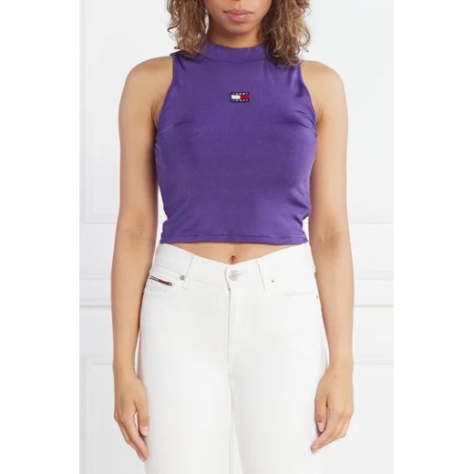 Tommy Jeans Top Badge high neck tank | Cropped Fit Tommy Jeans L okazja Gomez Fashion Store