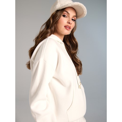 Sinsay - Bluza z kapturem - kremowy Sinsay S Sinsay